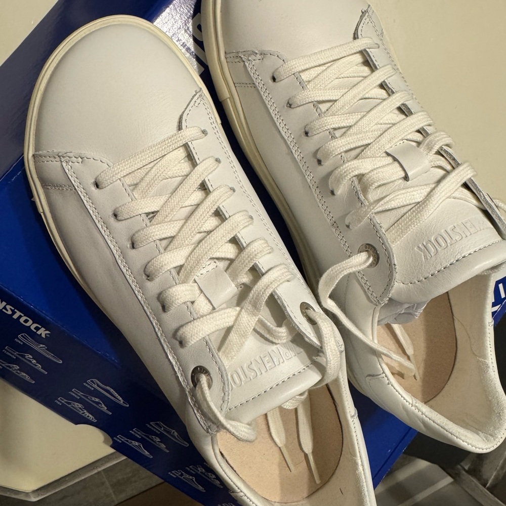 Birkenstock White Leather Sneakers Minimalist Design